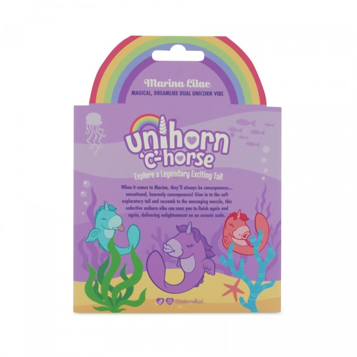 Вібратор-єдиноріжка Unihorn – C Horse – Marina Lilac, вагінально-кліторальна стимуляція, 2 мотори по 10 режимів