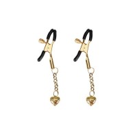 Затискачі для сосків з підвіскою Liebe Seele Hollow Heart Nipple Clamps Gold
