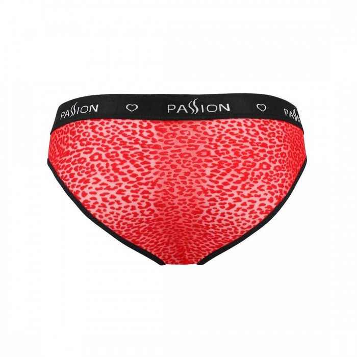 Чоловічі напівпрозорі труси Passion 031 SLIP MIKE XXL/XXXL Red, під леопард