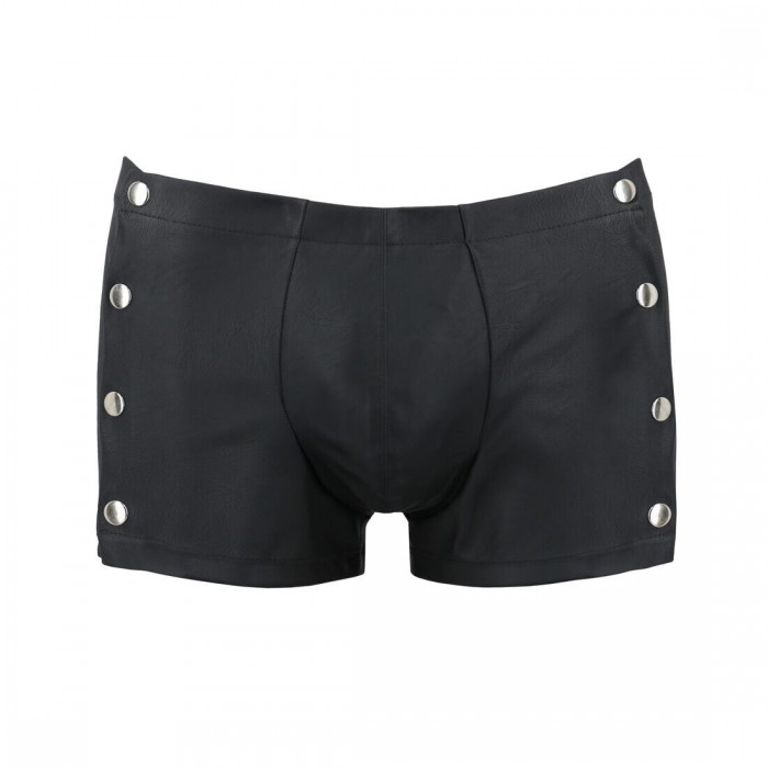 Чоловічі шкіряні боксери із заклепками Passion 048 SHORT DAVID S/M Black