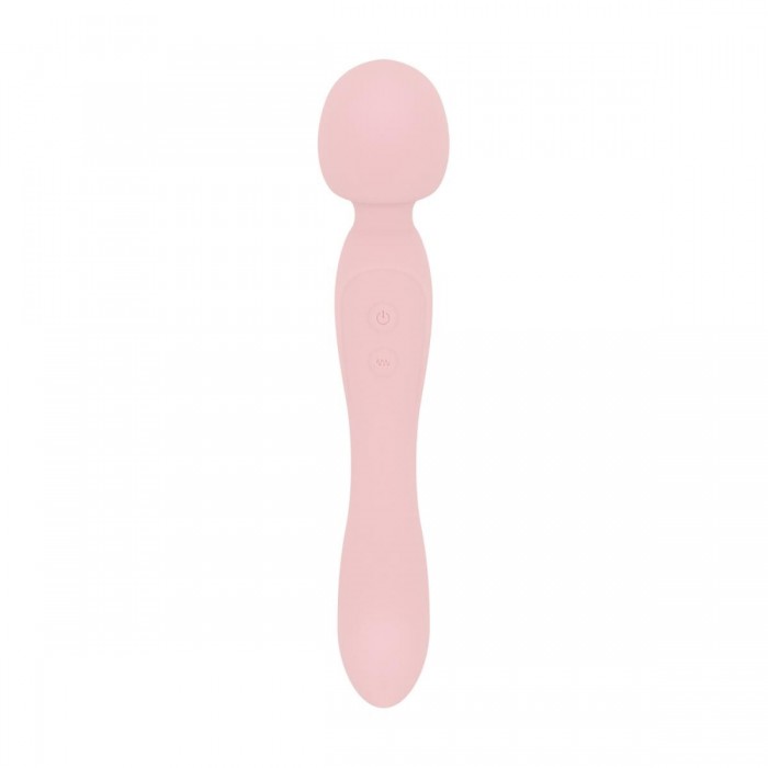 Двосторонній масажер-вібратор Good Vibes Only – SIMI Double-Sided Wand Vibrator Soft Silicone – Pink