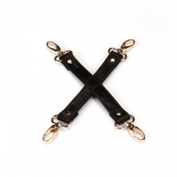 Хрестовина для фіксації Liebe Seele Boudoir Amor Pink Hogtie Black, на карабінах