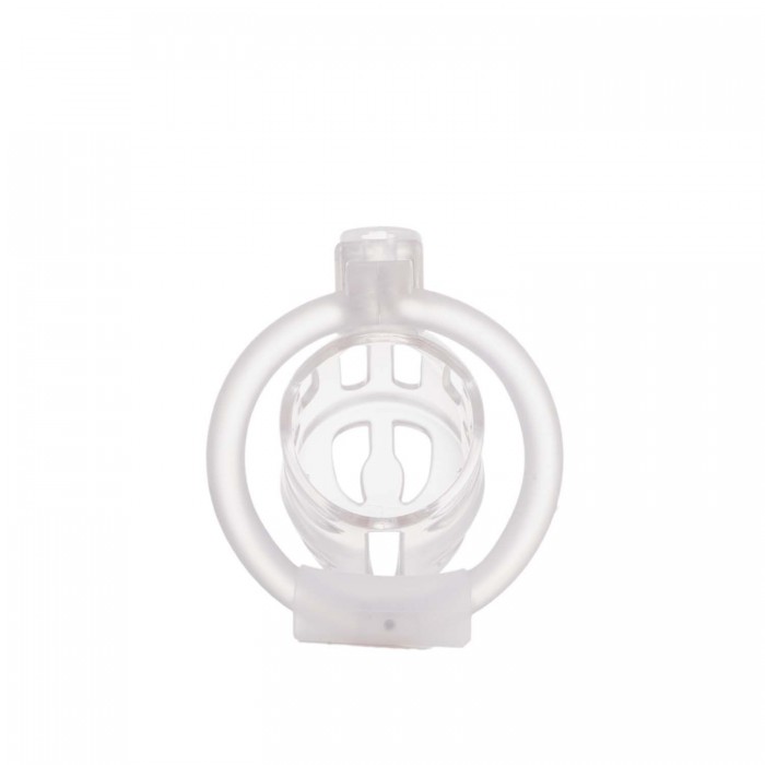 Клітка для пеніса LOCKINK SEVANDA Plastic Penis Chastity Cage, прозора, 3 кільця різних розмірів