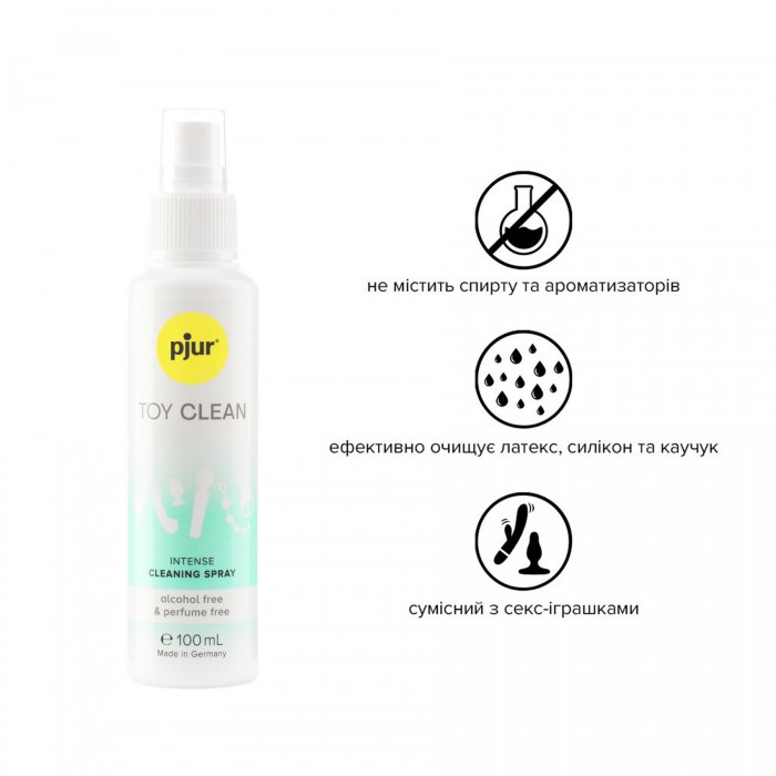Антибактеріальний спрей для секс-іграшок pjur Toy Clean 100 мл, без спирту, делікатний