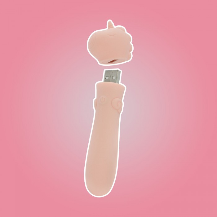 Вібратор-єдиноріжка Unihorn USB Bullet – Heart Throb, віброкуля, USB-зарядка, 10 режимів