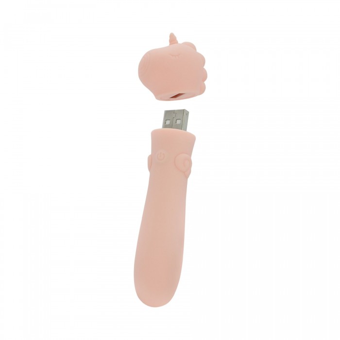 Вібратор-єдиноріжка Unihorn USB Bullet – Heart Throb, віброкуля, USB-зарядка, 10 режимів