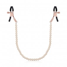 Затискачі для сосків з перлинним ланцюжком Rosy Gold - Nipple Clamps Pearls