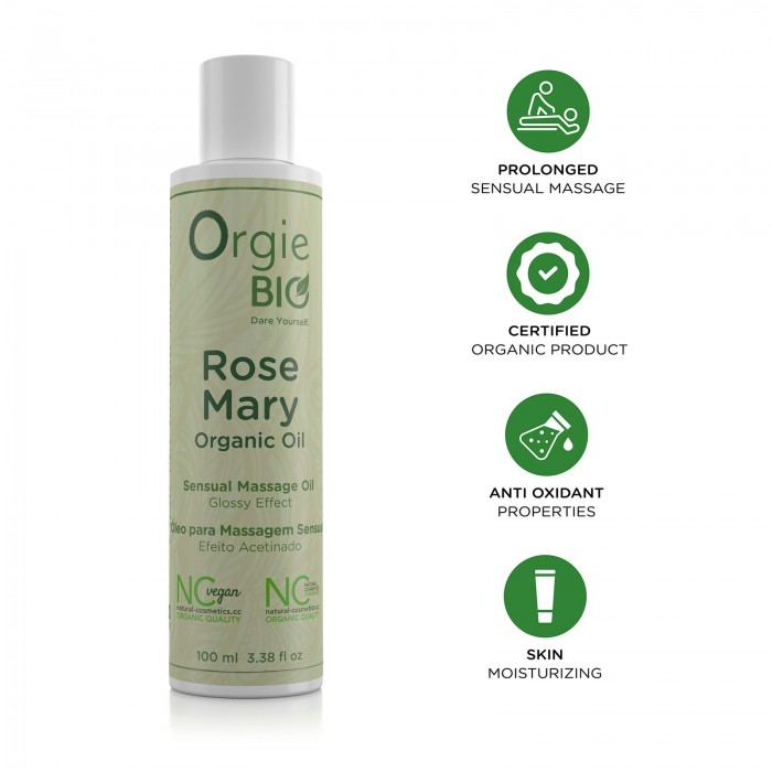Роспродаж!!! Масажна олія Orgie – Bio Rosemary Organic Oil 100 мл (термін 26.07.2026)