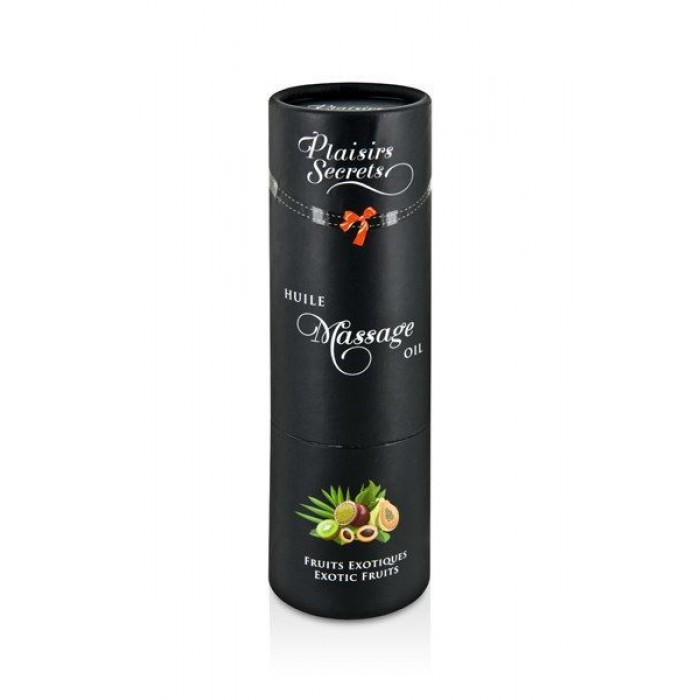 Масажна олія Plaisirs Secrets Exotic Fruits (59мл) з афродизіаками їстівна, подарункове паковання