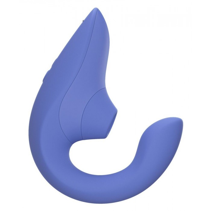 Вагінально-кліторальний стимулятор Womanizer Blend Vibrant Blue, вібрація + вакуум, 2 мотори