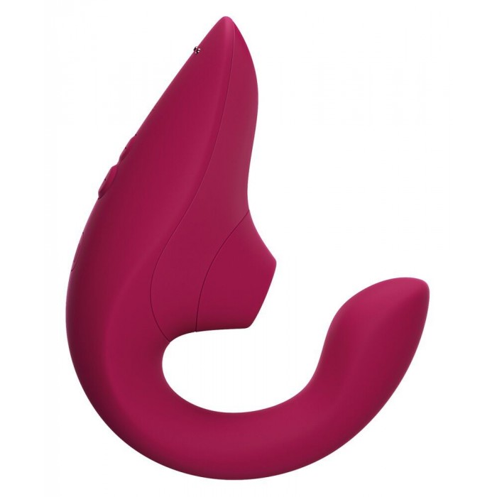 Вагінально-кліторальний стимулятор Womanizer Blend Vibrant Pink, вібрація + вакуум, 2 мотори