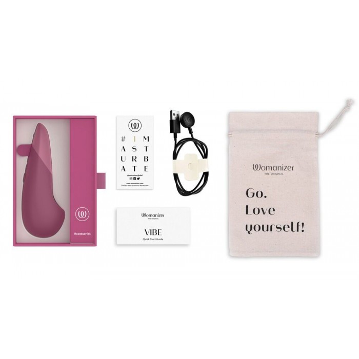 Мінівібратор Womanizer Vibe Dusky Pink, 3 авторежими + 10 рівнів інтенсивності