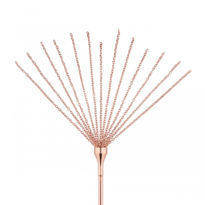 Лоскітка з металевим флогером Rosy Gold - Feather Tickler & Whip