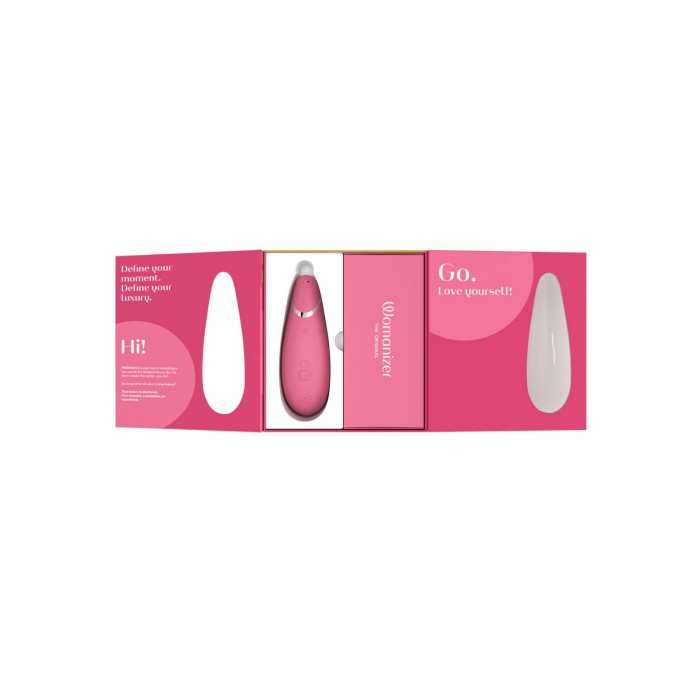Вакуумний кліторальний стимулятор Womanizer Premium 2 - Raspberry, функції Autopilot та Smart Silence