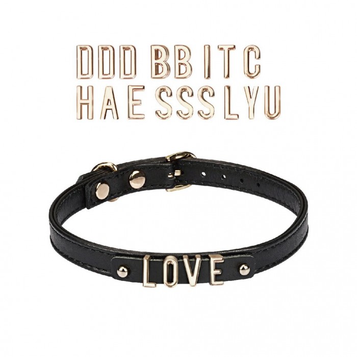 Чокер Liebe Seele DIY Choker with 21 Removable Letters, знімні букви, 21 буква в комплекті