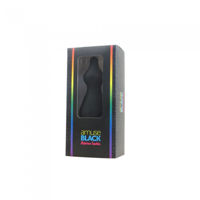 Анальна пробка Adrien Lastic Amuse Big Black (L) з двома переходами, макс. діаметр 4,4 см
