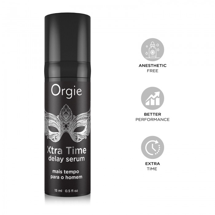 Сироватка-пролонгатор Orgie Xtra Time Delay Serum, 15 мл, без анестетиків, на силіконовій основі